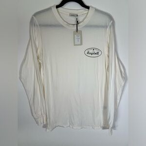 NWT Ragdoll Los Angeles white long slv tshirt logo sz M California beachy